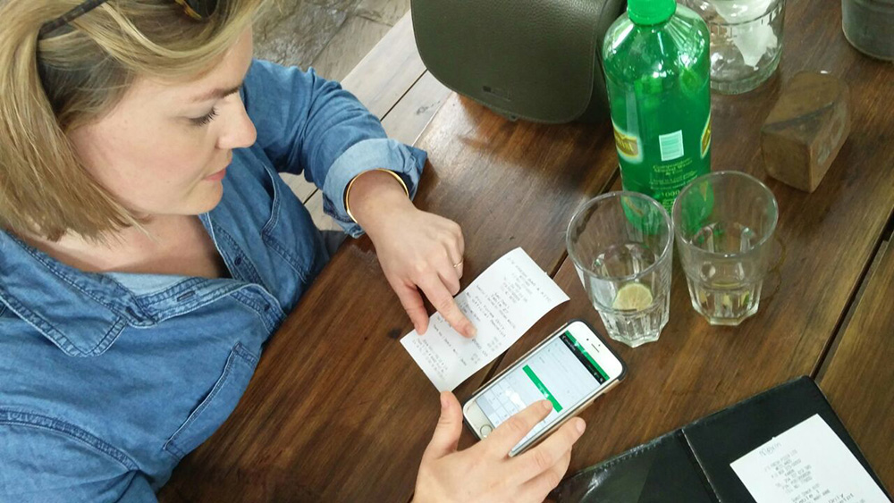 M-PESA payment at a restaurant